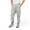 Adidas Fleece Joggers — Gray Logo Sweatpants