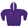 GymMembersNow Logo Zip Hoodie — Purple Full‑Zip Fitness Hoodie