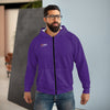 GymMembersNow Logo Zip Hoodie — Purple Full‑Zip Fitness Hoodie